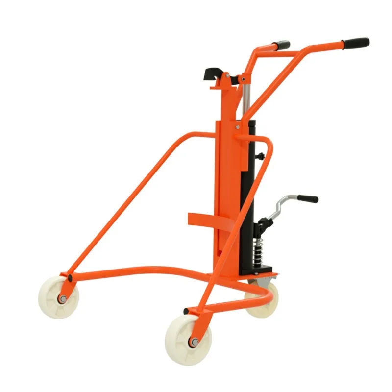 

Oil drum truck hand push 200 liter clamp forklift iron drag oil drum trolley tool