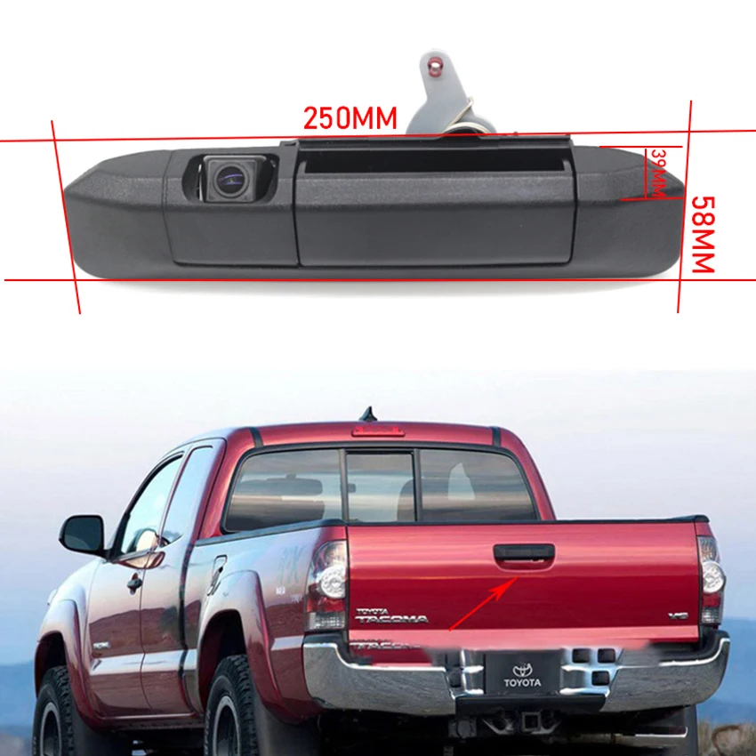 Tailgate Trunk Car Door Handles Rear View Wide Angle Camera For Toyota Tacoma 2005~2014 Exterior Car Door Handle Accessories