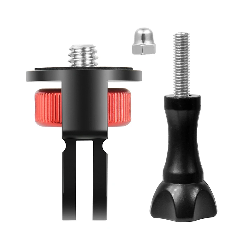 Universal 1/4 Screw Converter Mount Mini Tripod Adapter 360 Swivel W M5 Thumb Screw for Gopro Insta360 X4 X3 DJI Action Camera