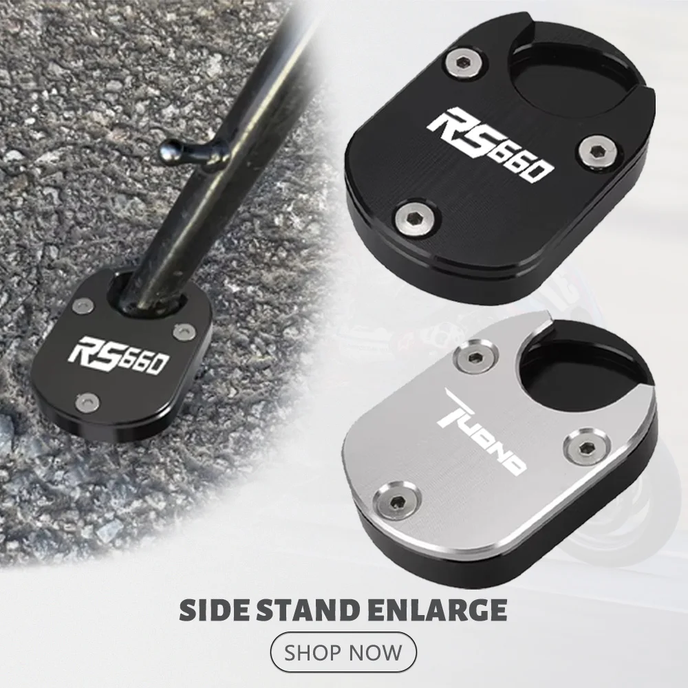 

For Aprilia RS660 Tuono 660 2021-2022-2023-2024 CNC Side Stand Enlarge Kickstand Foot Plate Pads Support Motorcycle Accessories