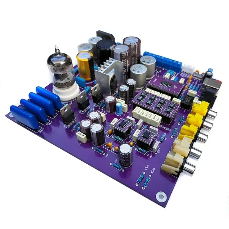 TDA1541 DAC decoding board coaxial fiber USB input 5670 electronic tube buffered output