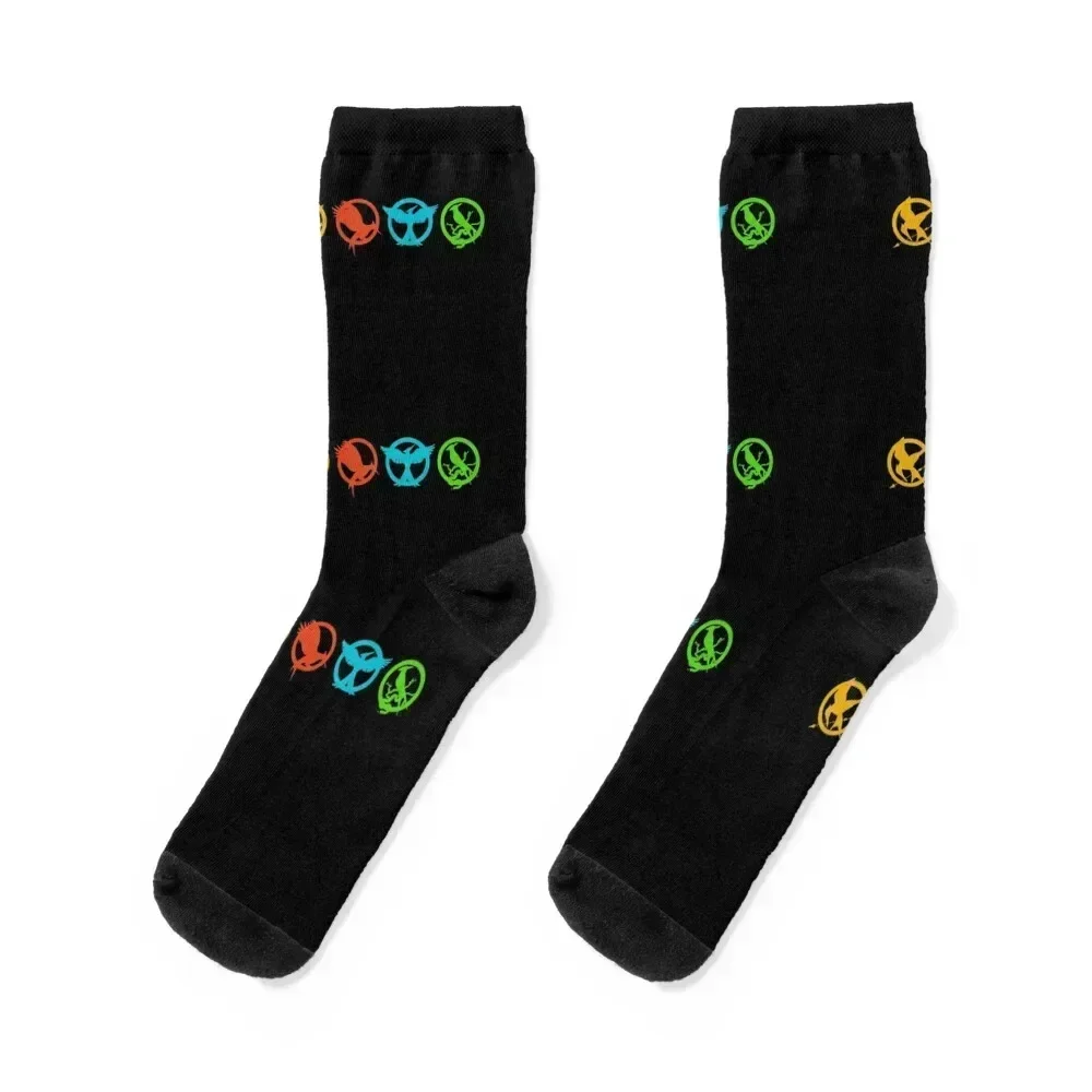 The Hunger Games Mockingjay Logos Socks hockey kawaii Socks Male Women's