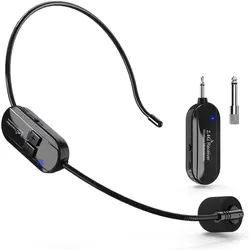 Professional Wireless Headset Microphone Transmitter Microfone For Voice PA System Radio Guitar Teaching Fitness Yoga Gaming Mic