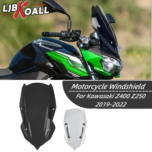 Deflector de parabrisas deportivo para motocicleta, visera para Kawasaki Z250 Z400 2019-2023 Z 400, accesorios de doble burbuja