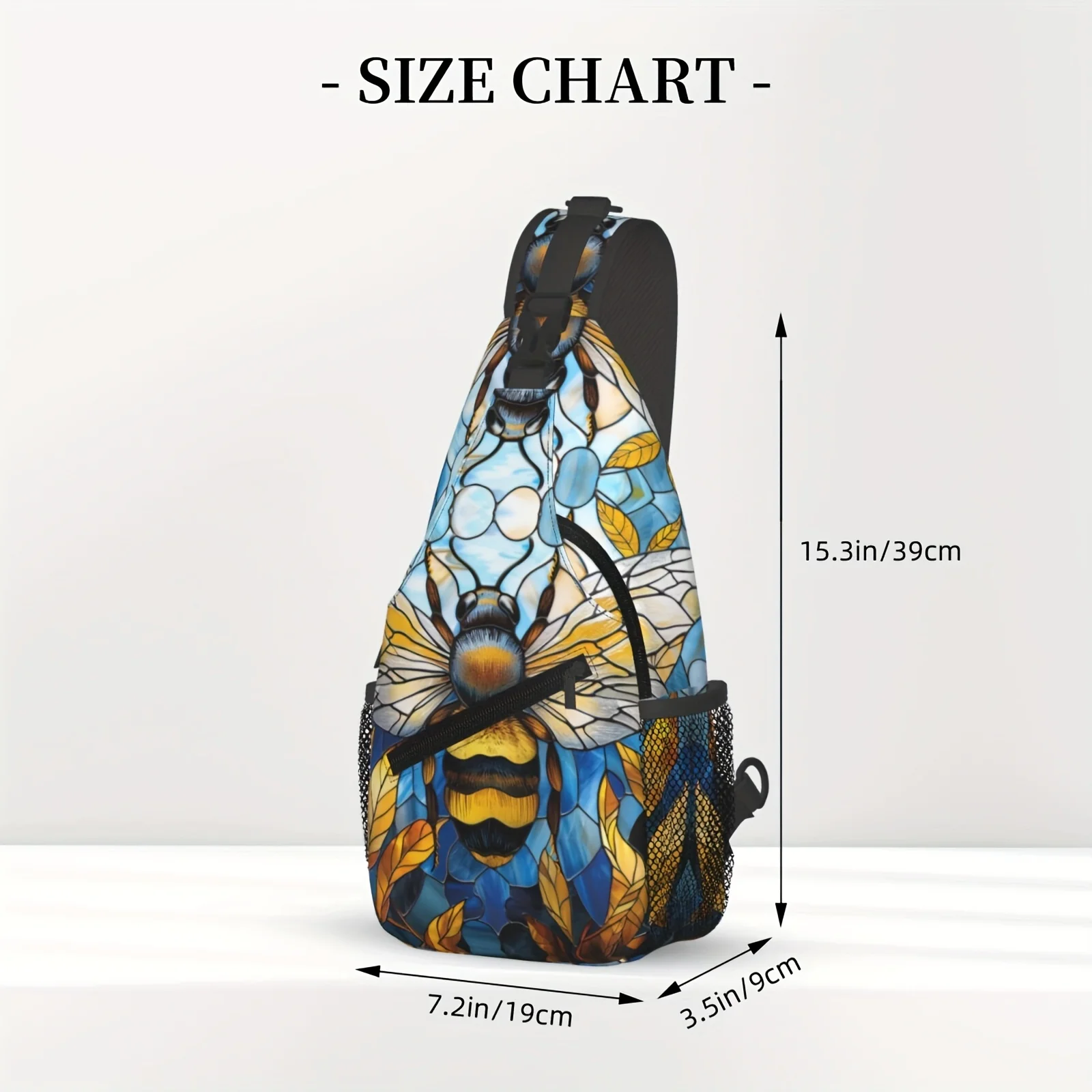 Bee With Wing Crossbody Chest Bag Hiking Backpack Shoulder Bag Folding Large Capacity Fashion Durable For Shopping