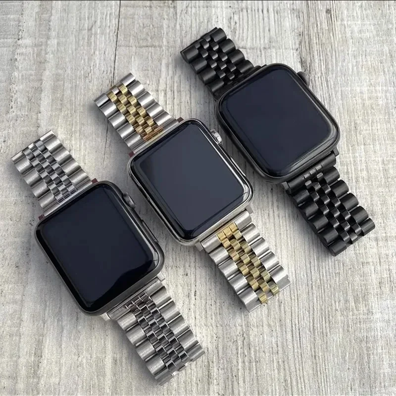 Stainless steel fashion strap is suitable for Apple Watch 38/40/41mm42/44/45/49mm,metal strap is suitable for IWatch 987654321SE