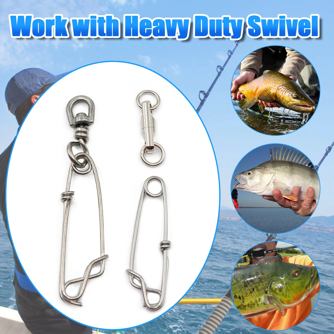 FishTrip Longline Fishing Snap Clips Edelstahl Floatline Thunfisch Longline Shark Clips Longline Ast Kleiderbügel Snap Splitter – Detail 8