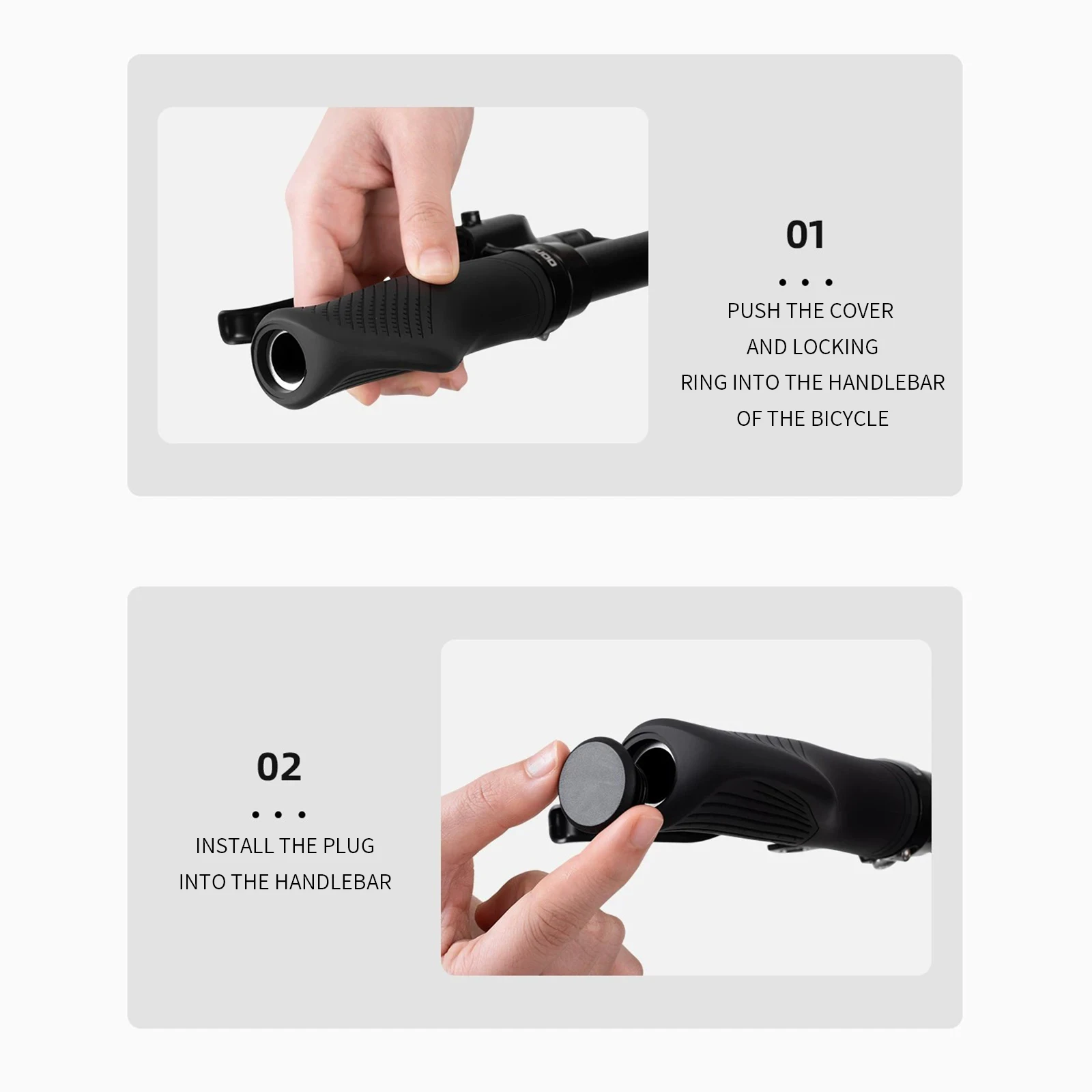 TOSUOD Fahrrad-Lenkergriffe, rutschfest, atmungsaktiv, hochelastisch, ergonomisch, stoßfest, passend für 22,2-mm-Lenker, MTB, Rennrad, Zubehör – Detail 6