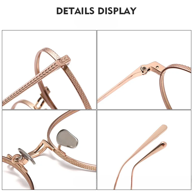 العلامة التجارية تصميم النساء جولة مكافحة نظارات الضوء الأزرق الإطار N-017 اليابانية اليدوية الرجال قصر النظر التيتانيوم الرجعية قصر النظر النظارات البصرية