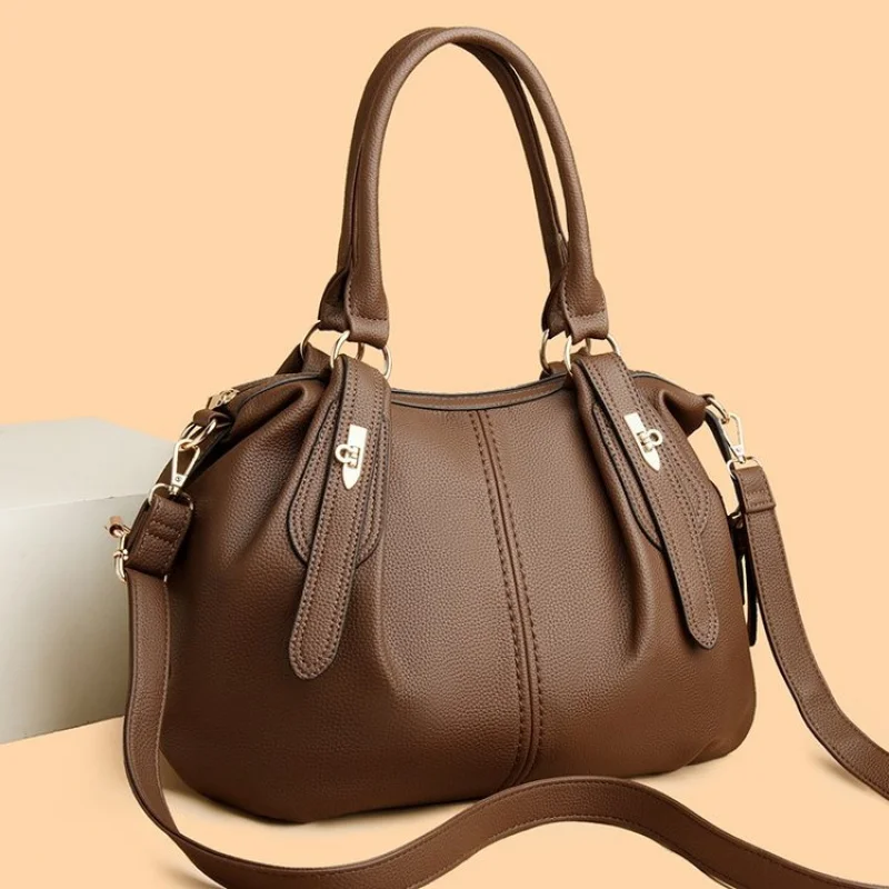 

Популярная классическая высококачественная кожаная женская сумка через плечо, роскошная брендовая модная элегантная винтажная повседневная пригородная сумка ​