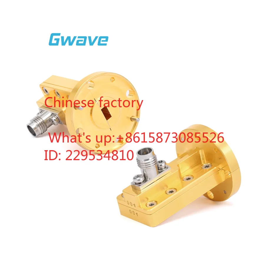 Golden seller WR-19 to 2.4mm Female Right Angle Waveguide Adapters with UG-383/U Flange 39.2-52GHz Coax Telecom Parts