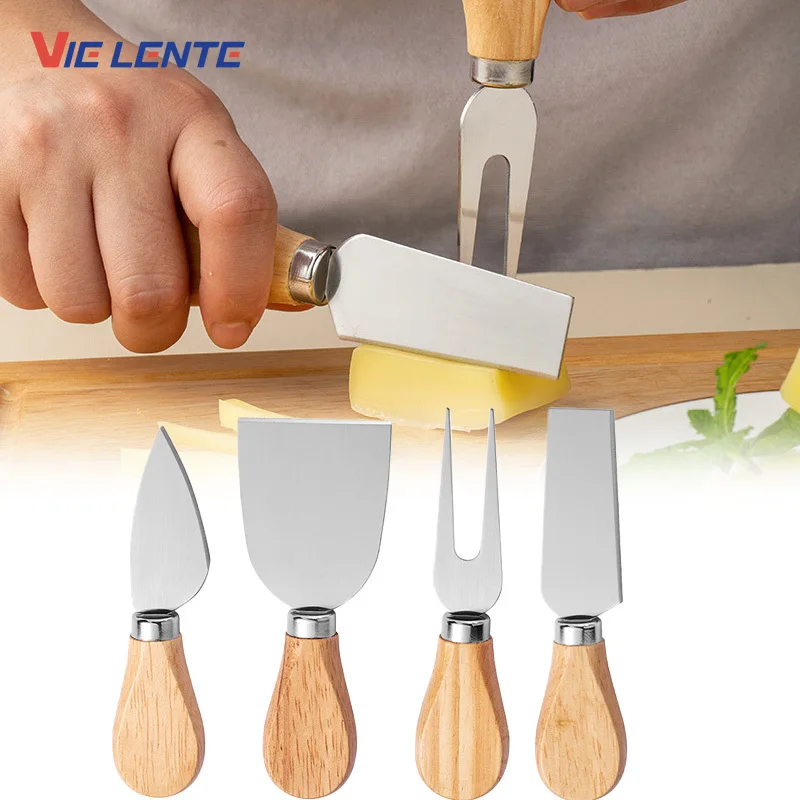 4Pcs/Set Wood Handl… - image