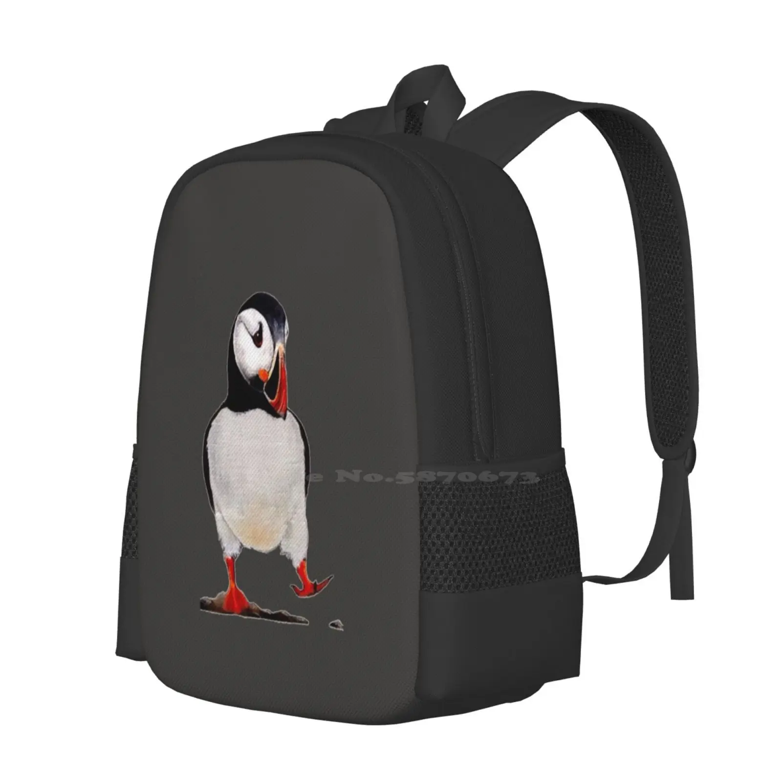 Puffin School Bags Travel Laptop Backpack Puffin Bird Art Yvonne Edwards Tavartist