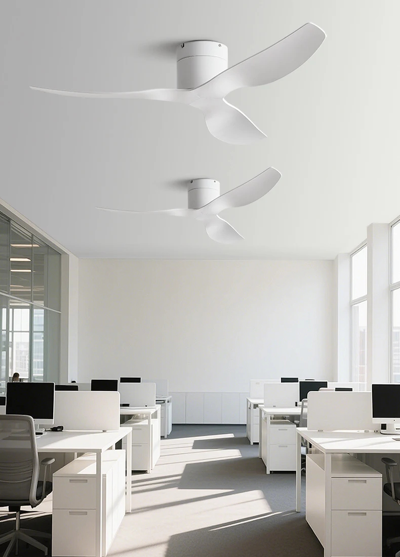 45/52 Inch Industrial Retro Ceiling Fan with LED Light and Remote Control, 6 Speed Silent Ceiling Fans No Light for Home & Offic