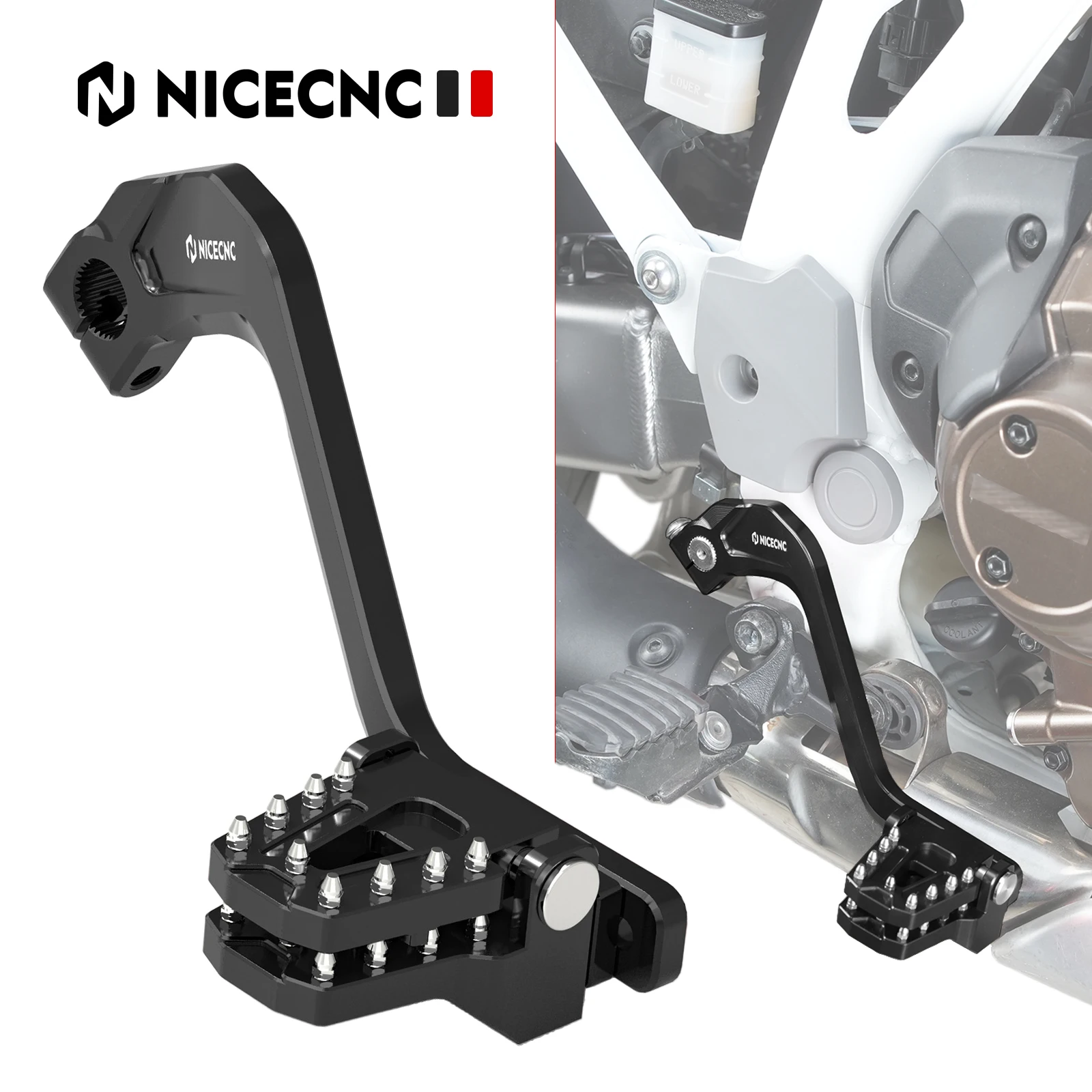 

NICECNC Foldable Foot Brake Pedal Lever for Honda CRF1100L Africa Twin/Adventure Sports 2020-2024 CRF1000L Africa Twin/ADV 16-19