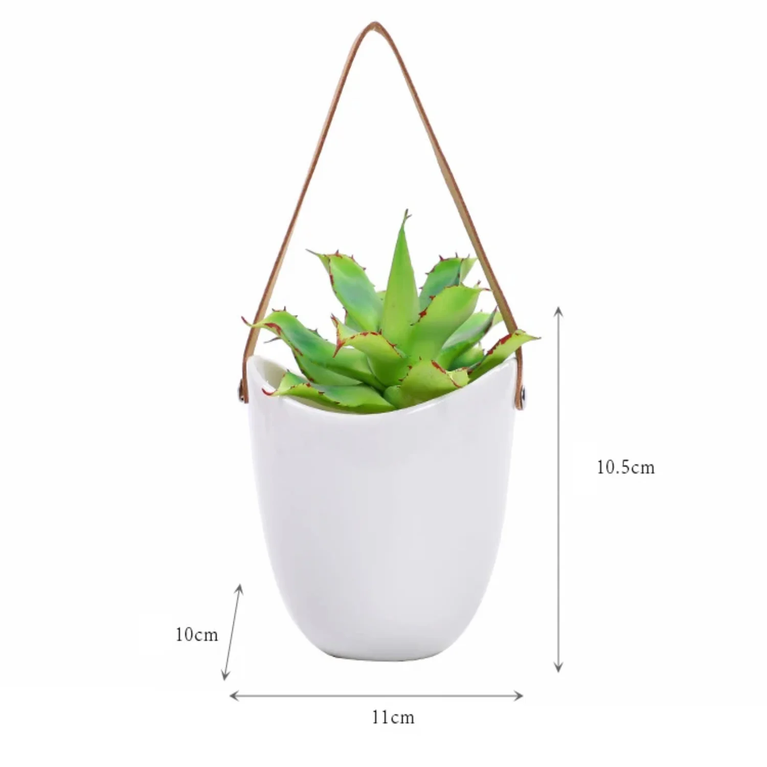 

Creative Wall Hanging Flower Plant Pots - White Ceramic Vase for Artificial Flowers, Faux Flowers, Fake Flowers, Succulent Flowe