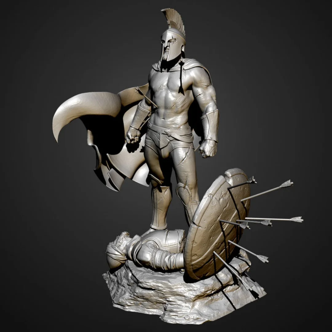 

Sparta Warriors Leonidas Resin Figure 3D Print Model Kit 1/24 Miniatures Unassembled Unpainted Collecting Hobby Toys Gifts