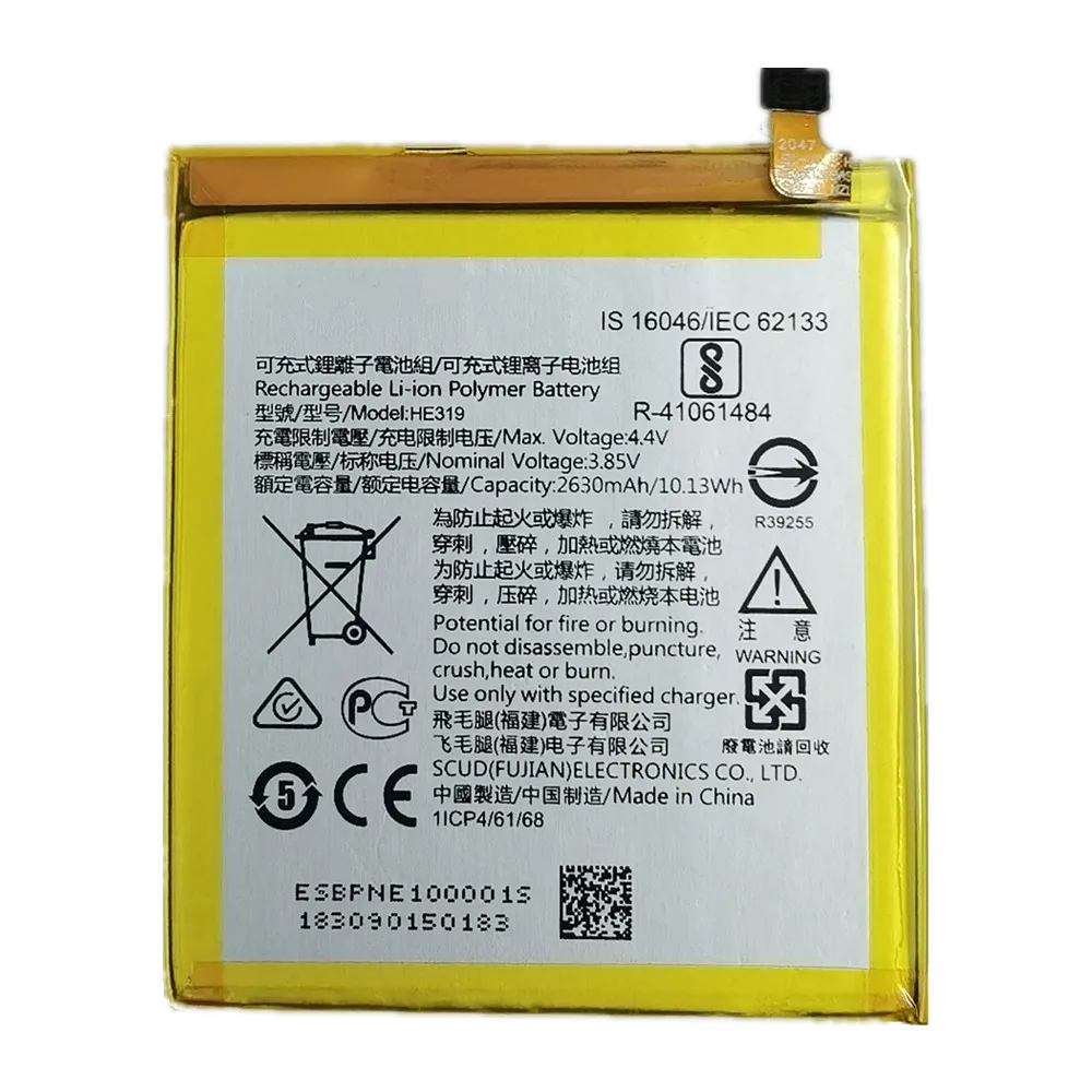 2630mAh 100% Original Battery HE319 For Nokia 3 TA-1020 1028 1032 1038 Phone Battery Bateria In Stock Fast Deliver