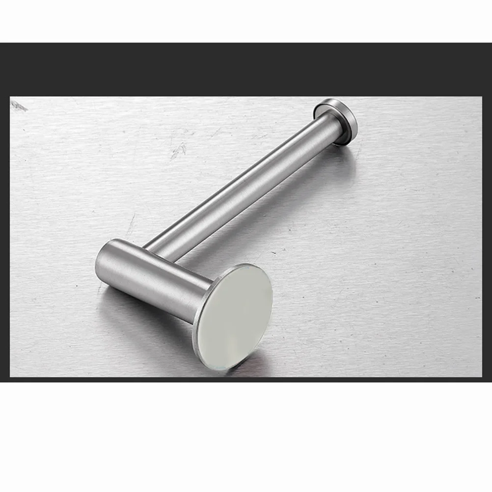 

Adhesive Free 304 Stainless Steel Roll Paper Holder Wall Mounted Bathroom Tissue Organizer Kitchen Toilet Paper Stand Non-Slip