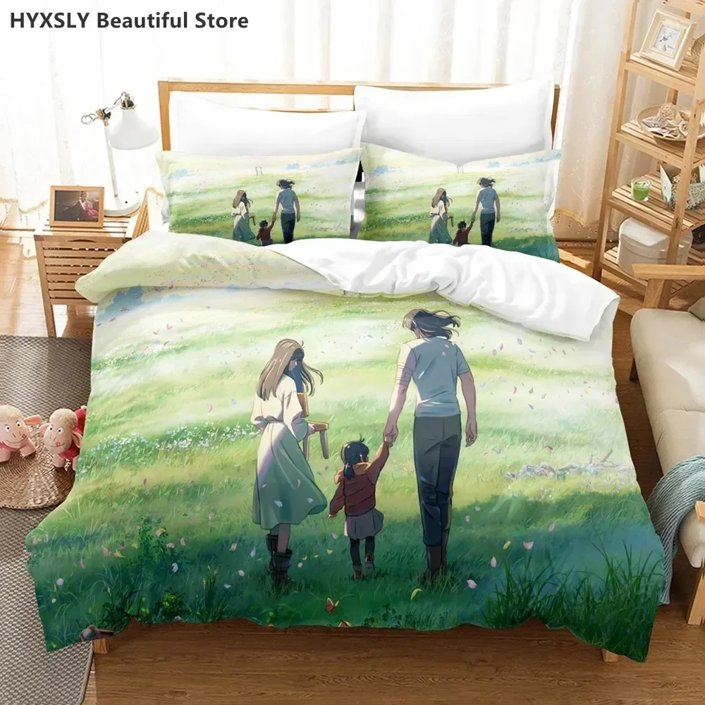 Suzume no Tojimari Bedding Set 3D Anime Polyester Quilt Cover Pillowcases Queen King For Kids Gift Cute Anime Duvet Cover Sets