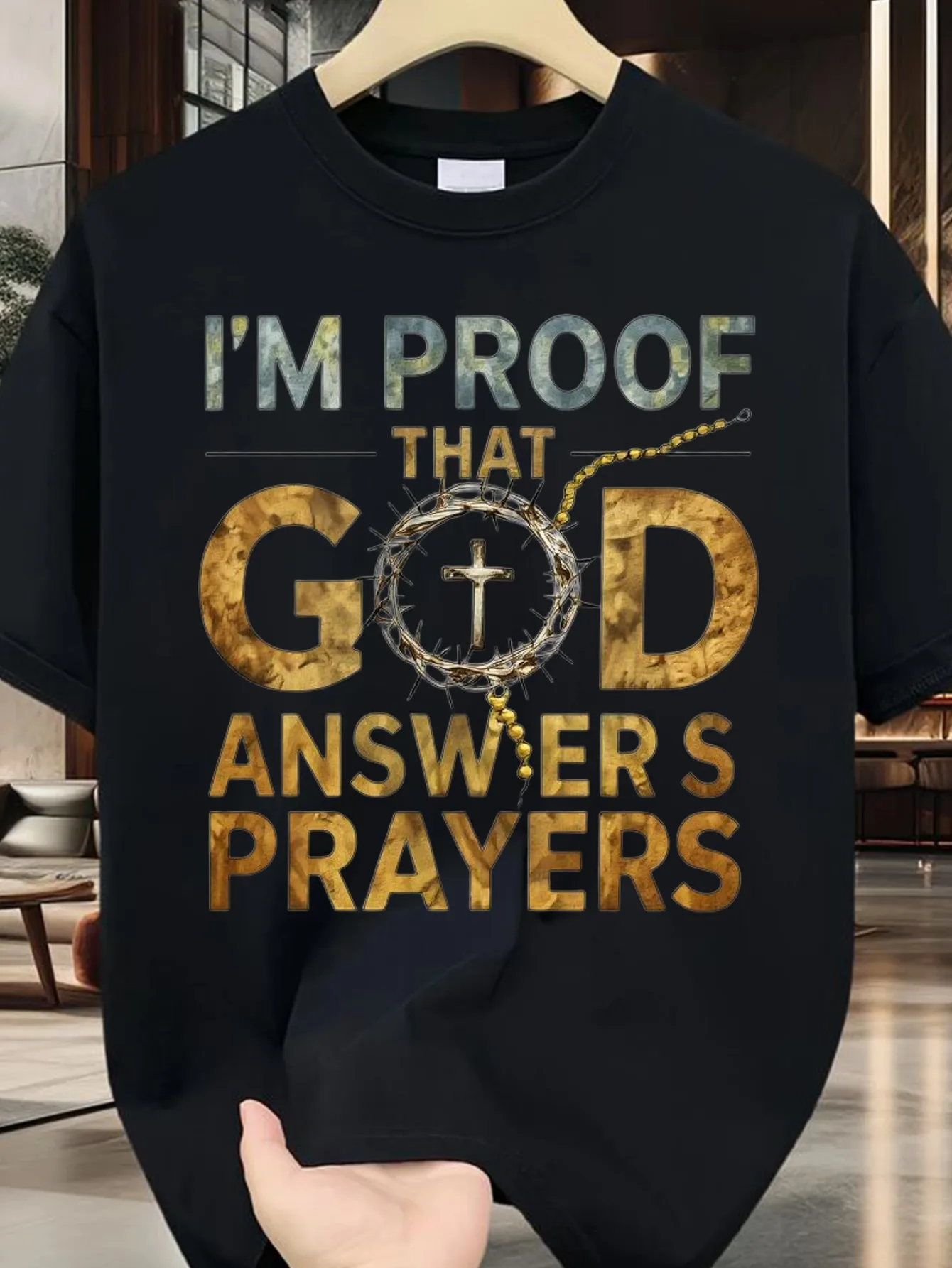 I Demonstrate That God Responds To Prayers with This Unisex Casual Short Sleeve T-Shirt, Made From 100% Heavy Fabric. It'S A Comfortable Crew Neck Top That Is Soft and Adorable, Plus Size