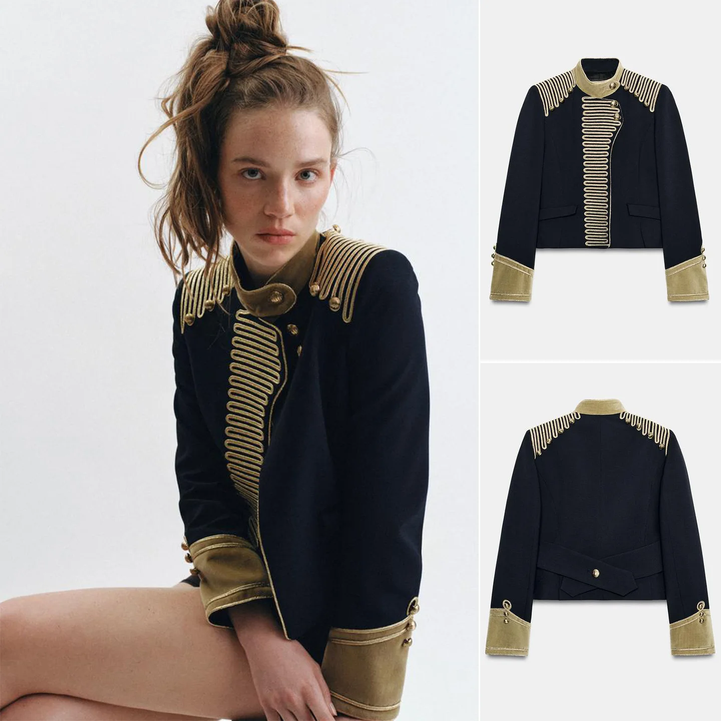 

Весна 2026: Новая женская куртка в городском стиле с длинными рукавами, высоким воротником, карманами с застежкой-зиппером и откидными карманами, из полиэфирного волокна