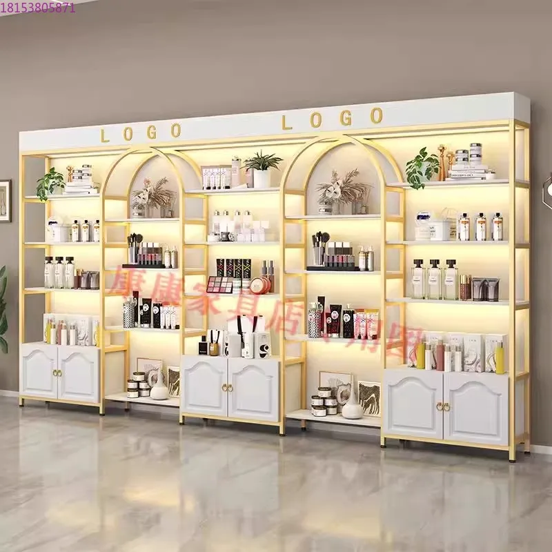 

Display Rack Cosmetics Lighted Multi-Level Shelf Commercial Display Cabinet