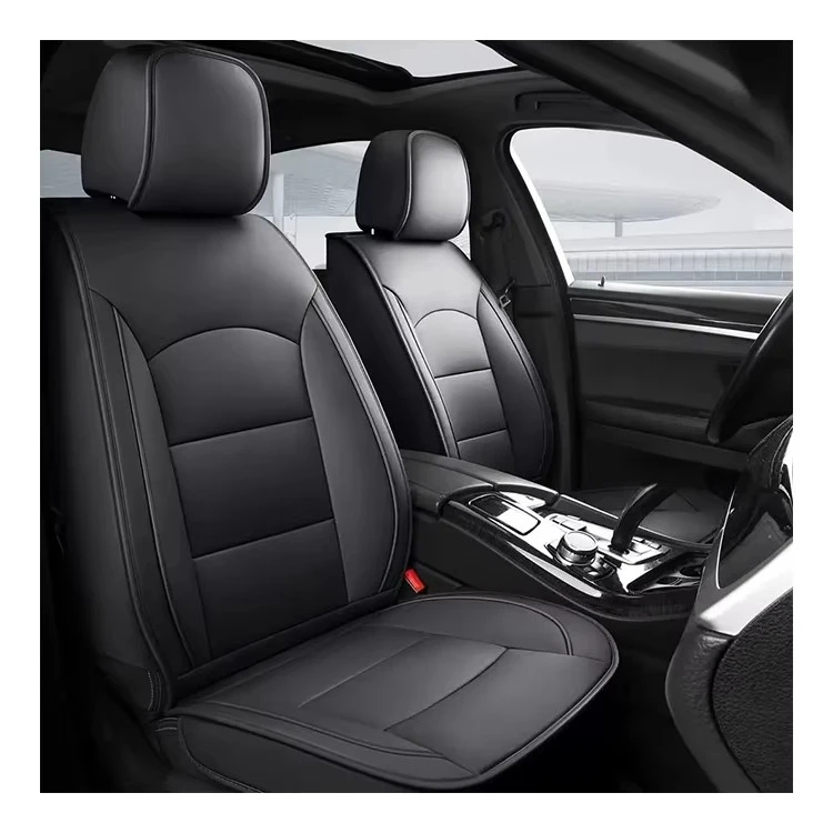 Custom Fit 5-Seat Faux Leather Full Coverage Truck Seat Covers Full Set Seat Protector For 2015-2022 Ford F150 Raptor F250 F350
