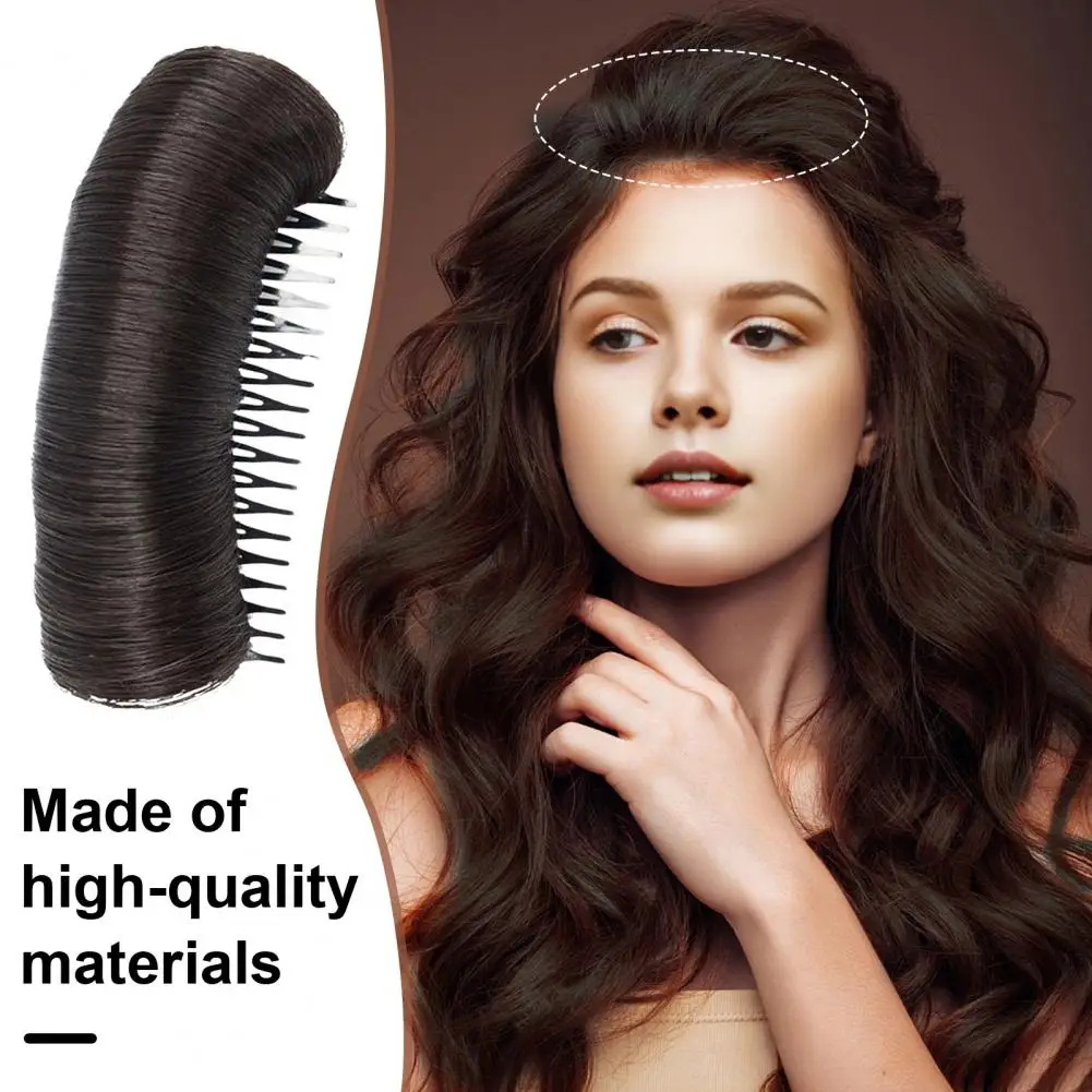 4Pcs 10.5cm Hair Bun Invisible Fluffy Hair Pad Black Brown False Wig Clip Comb Hair Volume Base Bump Styling Tool Accessories