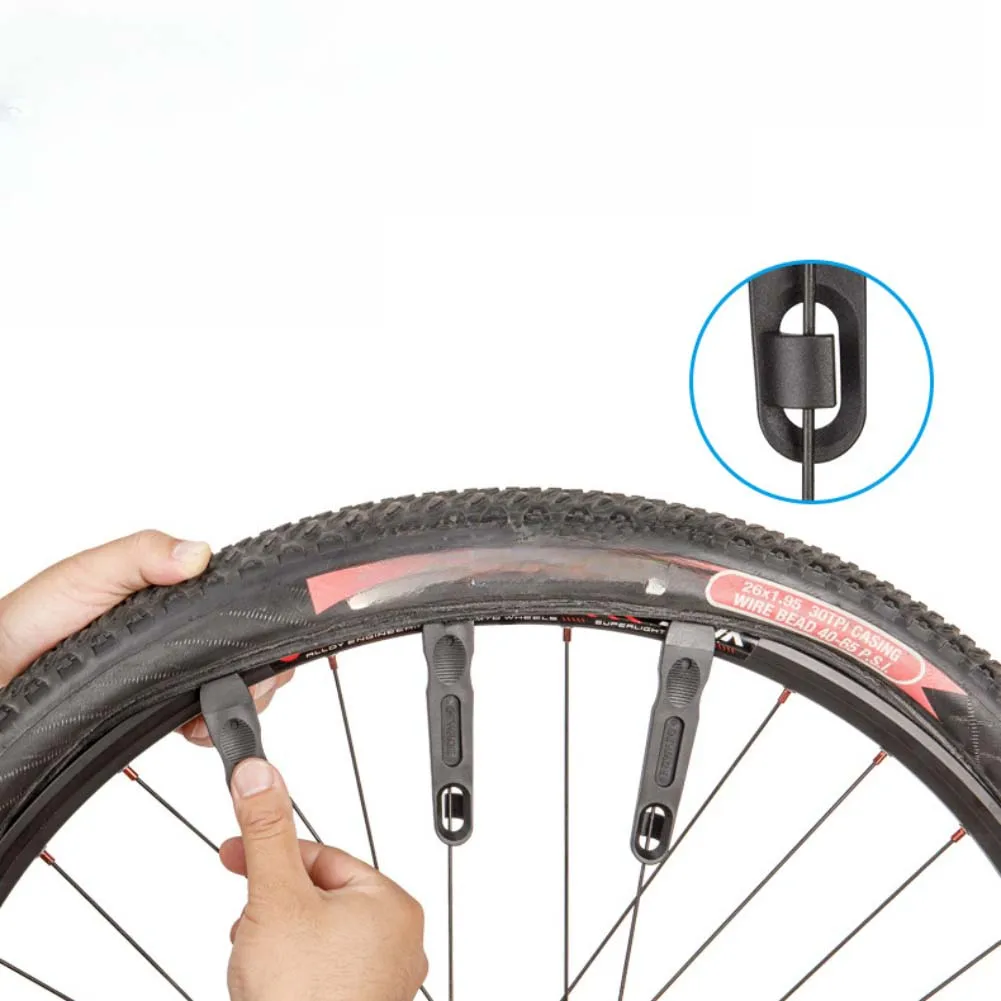 3pcs Count Tire Levers Kit For Bike Tire Replacement On Road Bikes Mountain Bikes And Bikes Portable And Rim-Safe Design view 3