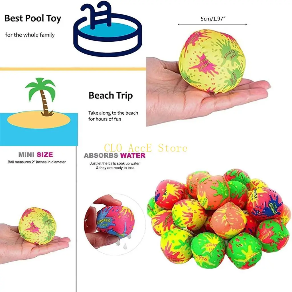 

16FE Beach Ball Soft Recycle Water Fight Ball for Child Adults Party Favor Activities