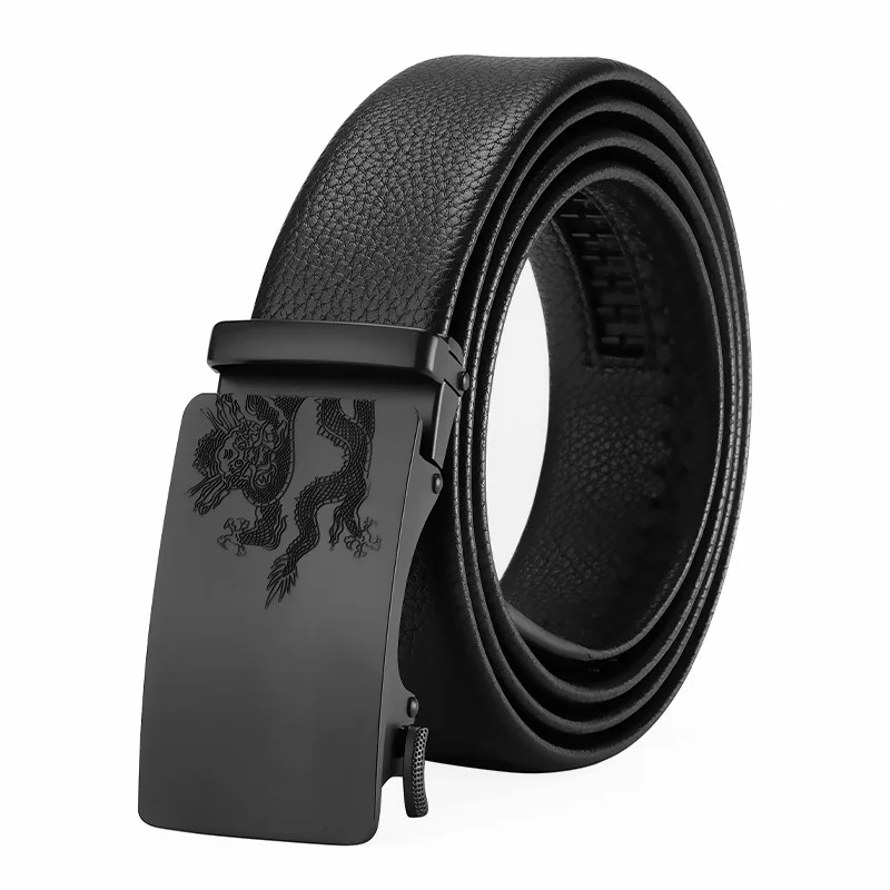 Belt for men with automatic buckle, high-end business and leisure, new and versatile pants for middle-aged and young people,