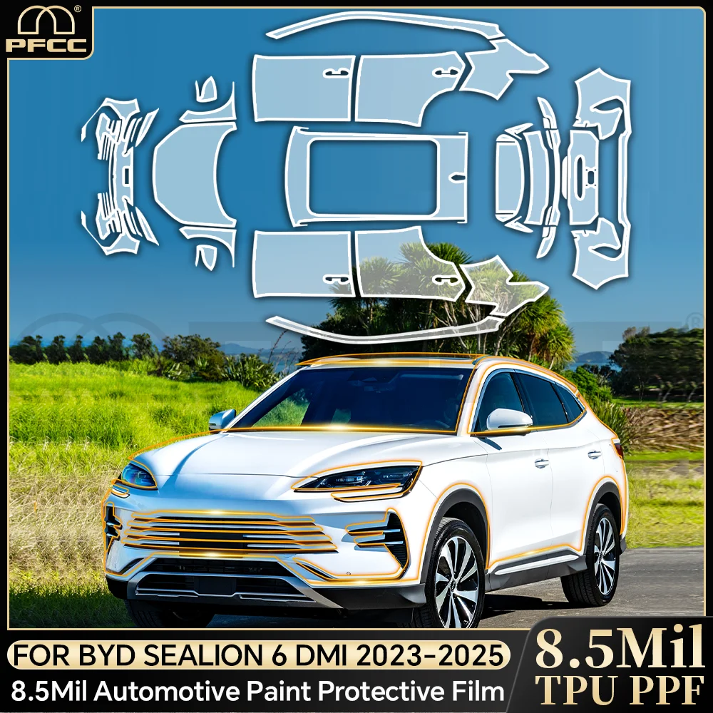 

For BYD SEALION 6 DMI 2023 2024 TPU Paint Protection Film Pre-cut Anti-scratch PPF Car Body Transparent Sticker Kit Repair Part