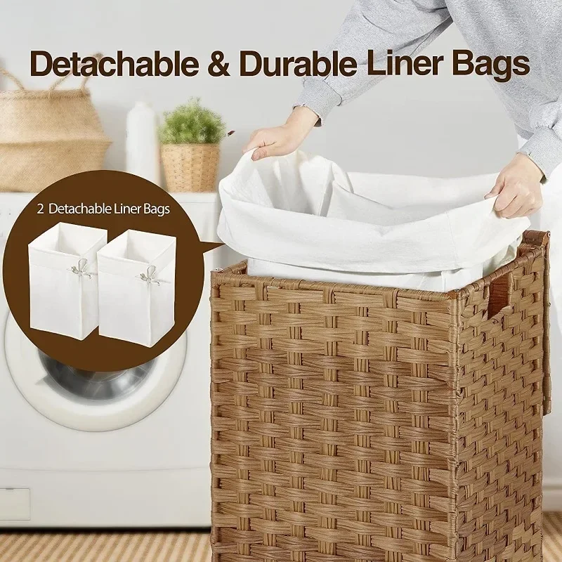 Foldable Washable Laundry Basket with Lid