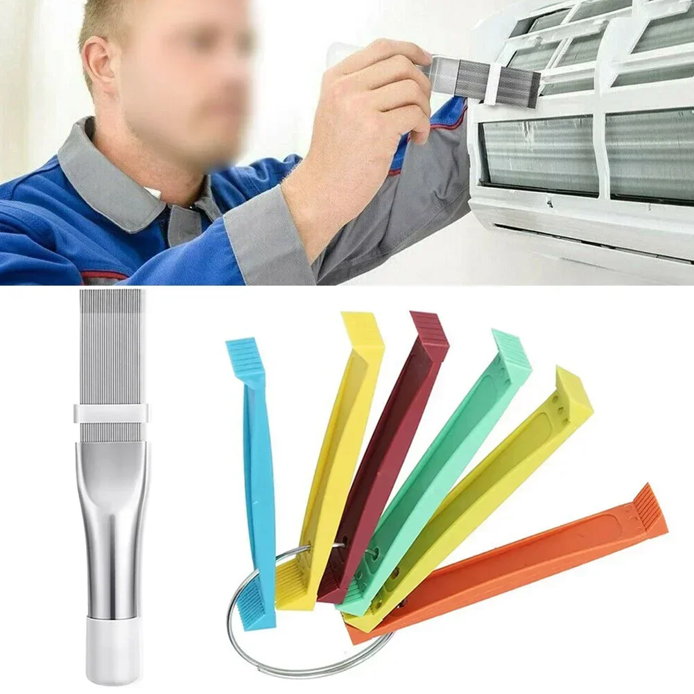 Pentes de reparo para refrigerador, 2 peças, kits de barbatana de ar condicionado, plástico + metal, ferramentas sólidas e resistentes, à prova d'água, uso doméstico