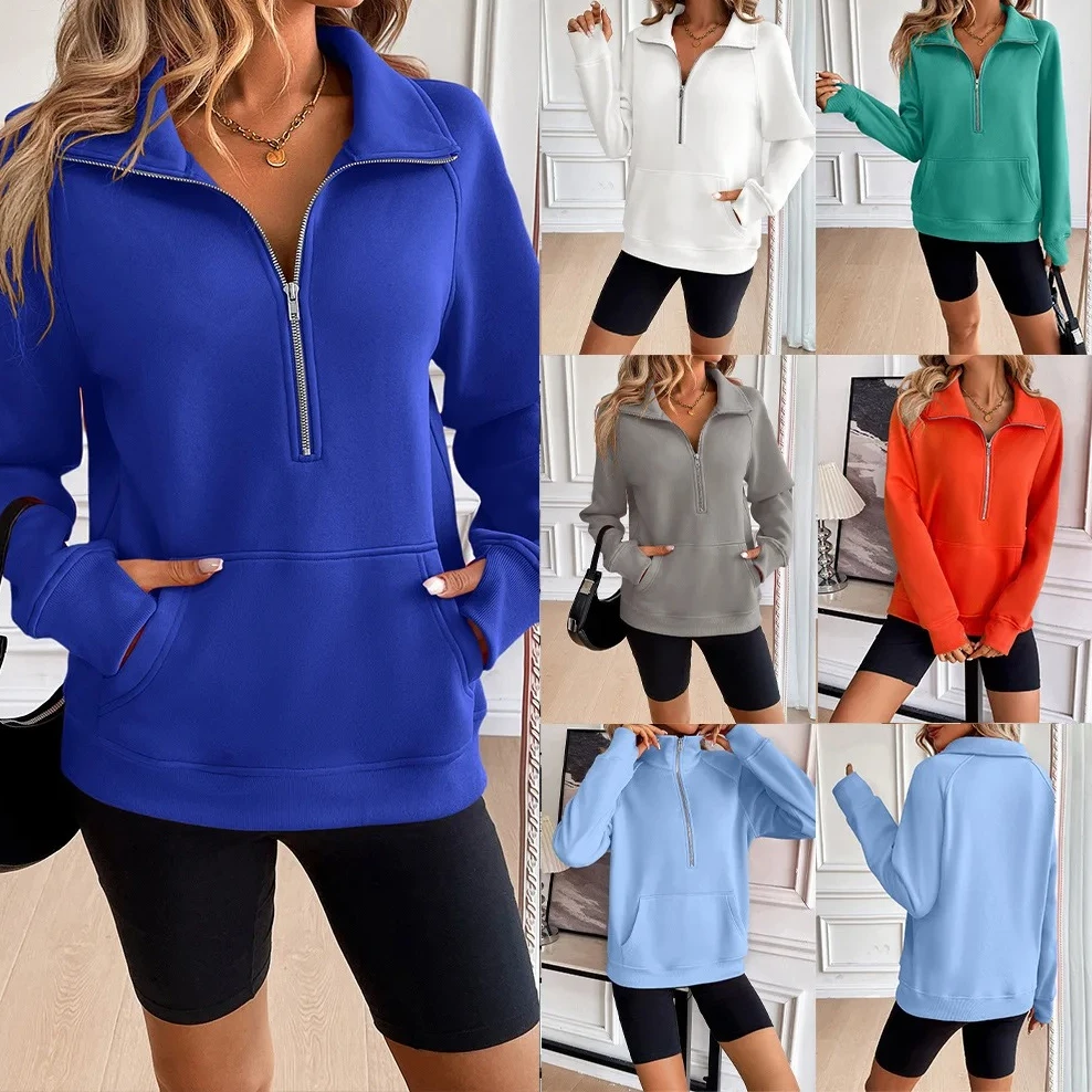 

Зимняя женская свободная толстовка 2025 года, дизайнерский повседневный пуловер с длинными рукавами, винтажный женский топ большого размера в уличном стиле