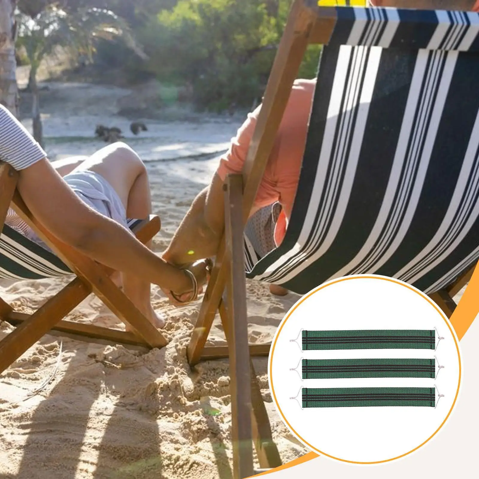

3Pcs Patio Chair Replacement Cords Seat Reinforcement Straps Easy to Use Rope High Strength Chair Elastic Band for Upholstery