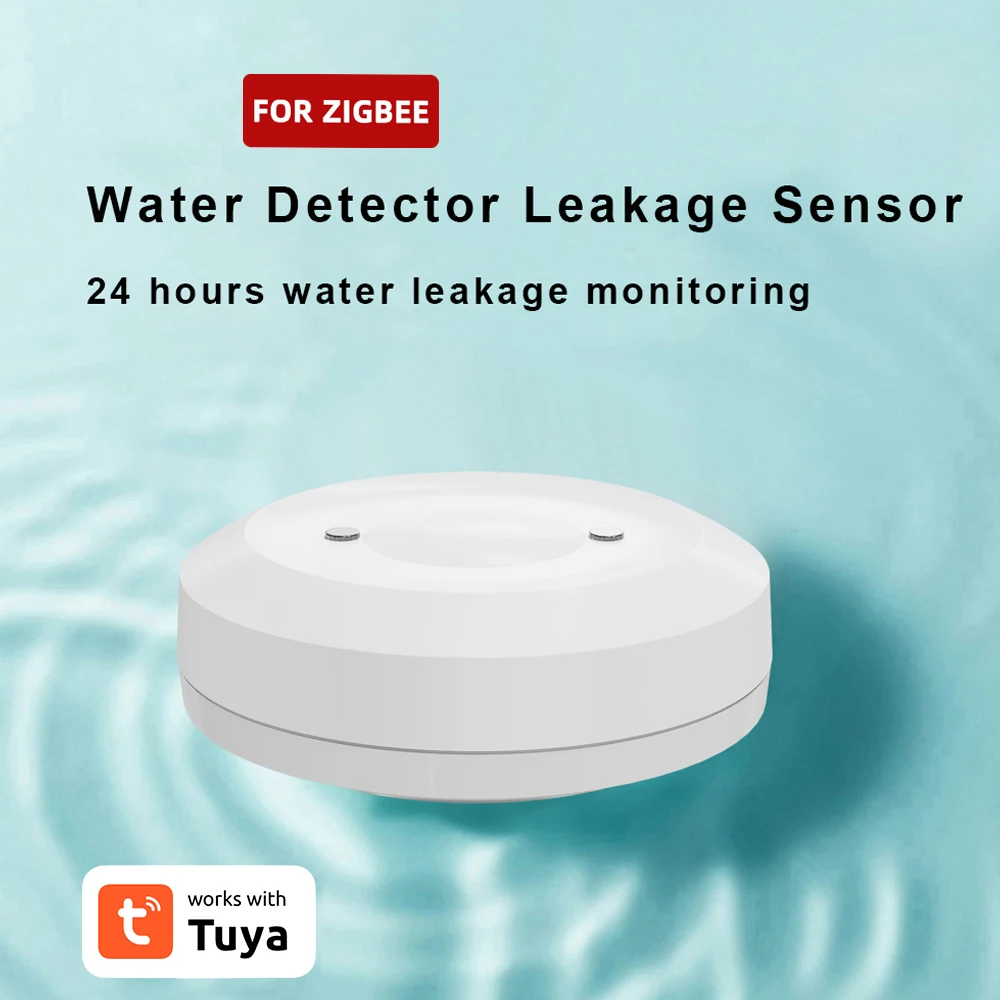 Imagem -02 - Tuya Zigbee Sensor de Vazamento de Água Alarme de Vazamento de Água de Inundação Smart Home Automation Proteção de Segurança