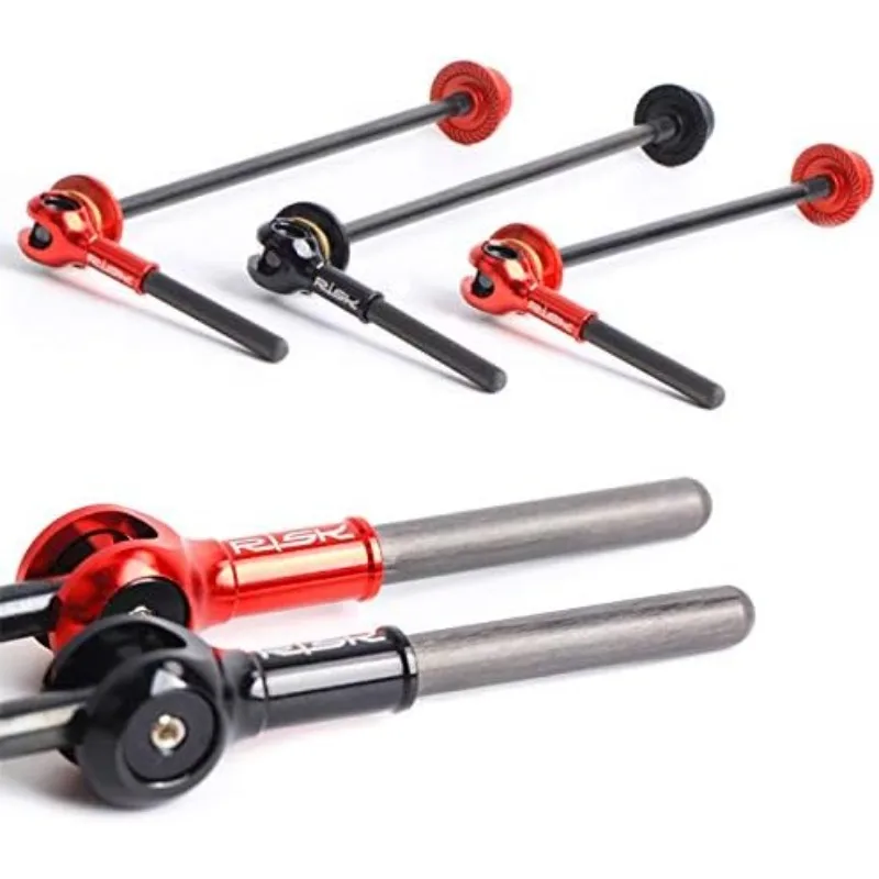 

Quick Release Skewer Lever for MTB Mountain Bike Road Bicycle, Titanium Axle Shaft, Carbon Fiber Lever, 1 Pair