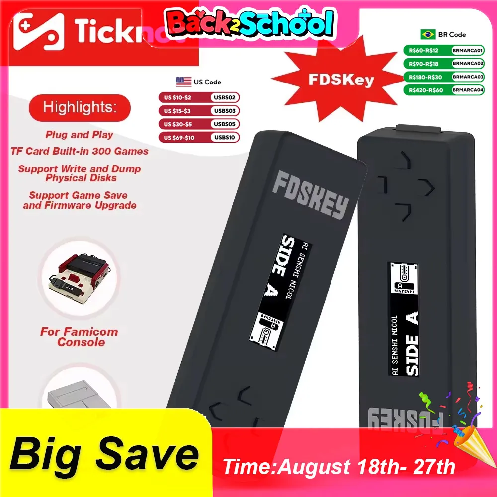 Emulatore di dischi FDSKey per computer di famiglia Scheda SD Emulatore di unità del sistema di dischi Famicom per console Nintendo AV Famicom