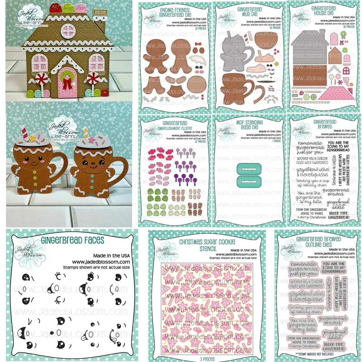 2024 Christmas Gingerbread Teacup House Clear Stamps Metal Cutting Dies Stencil For DIY Decorating Scrapbook Paper Card Album