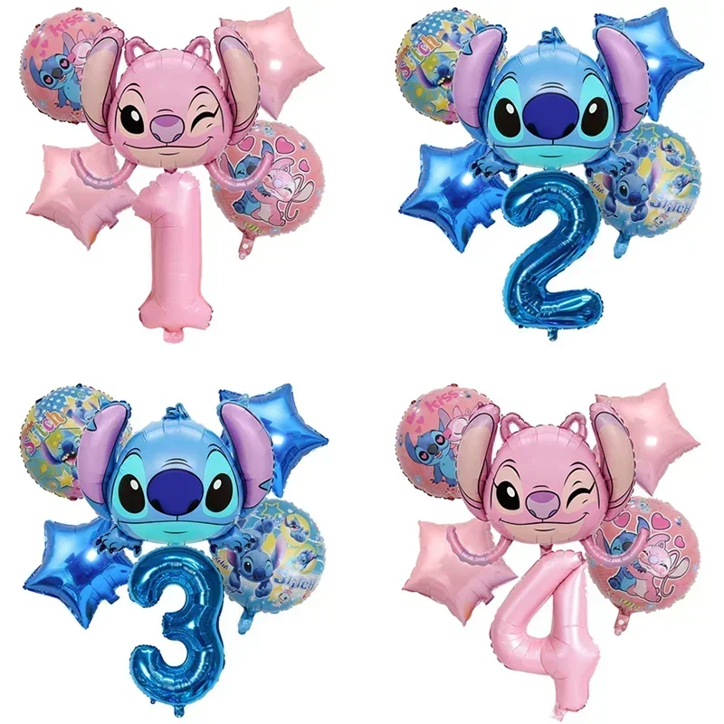 Ensemble de ballons en aluminium sur le thème de Lilo & Stitch, dessin animé 626, pour fête, baby shower, anniversaire de garçons et de filles, décoration de fête, jouet pour enfants, cadeau