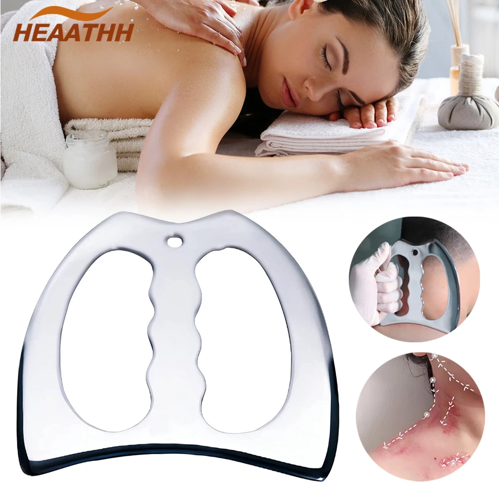 

IASTM Therapy Massage Tools Deep Tissue Acupoint Fascia Tools Muscle Relax Body Massager Gua Sha Board Stainless Steel Scraper