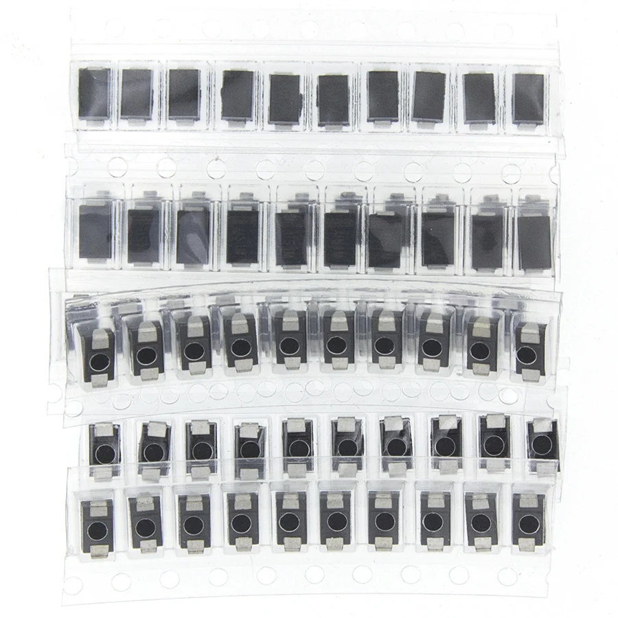 70/90PCS SMD diode 1N4001 1N4004 1N4007 SS14 SS34 SS16 SS36 Schottky diode kit, rectifier diode set M1 M4 M7 SS14 SS34 RS1M US1M