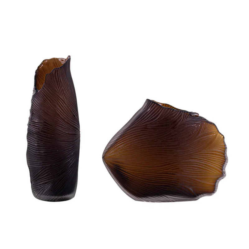 

Modern light luxury glass vase, creative art flower ornament ornament ins style