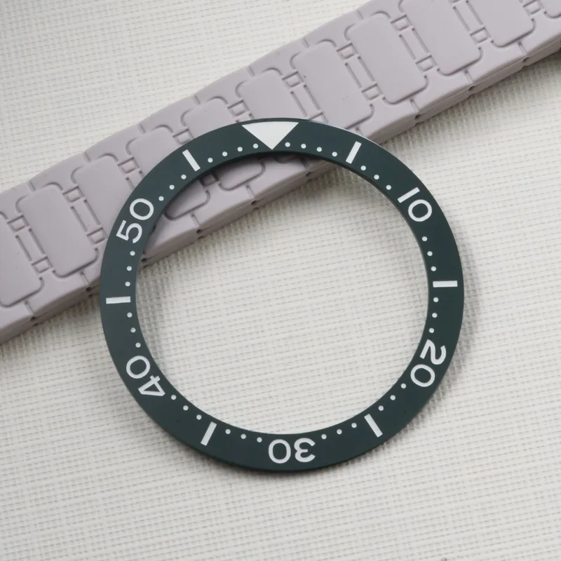 MM300 31.2-39.2mm Bezel Insert Ceramic Thickness 1.12mm Black/Green C3 Super Luminous for NH35A/36A movement fit SEIKO Watch Mod