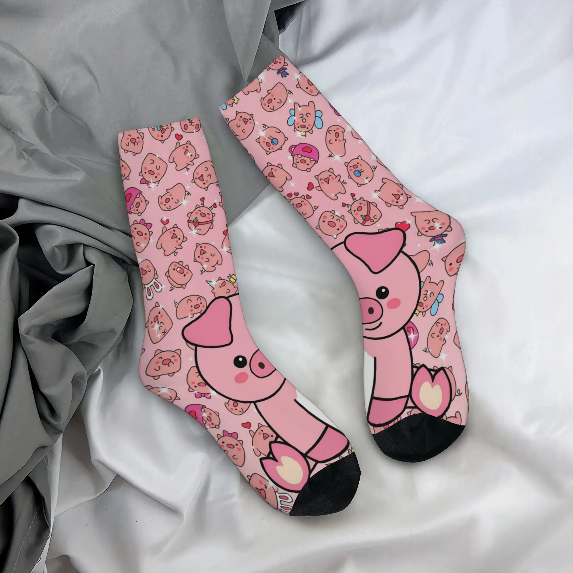 

Cute Pig Seamless Pattern On Pink Background Socks Korean Stockings Couple Comfortable Outdoor Socks Autumn Anti Sweat Socks