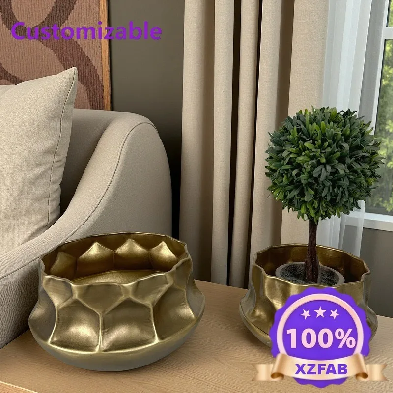 Flower Pot Home Living Room Decoration Flower Arrangement Hammer Three-dimensional Vase Floral Art Wrought Iron Retro Style