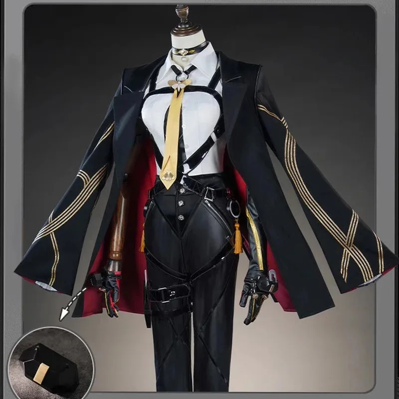 Evelyn Cosplay Costume Game Zenless Zone Zero ZZZ Women Costume Evelyn Chevalier Plus Size Halloween accessorie wig glowing prop