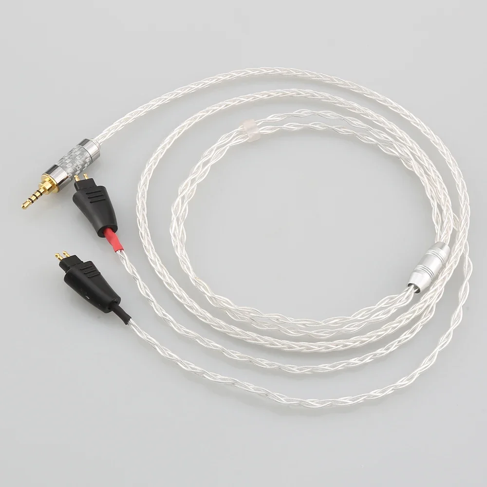 2,5mm 4,4mm XLR 3,5mm 8 núcleos plateado OCC Cable de auriculares para FOSTEX TH900 MKII MK2 TH-909 TR-X00 TH-600